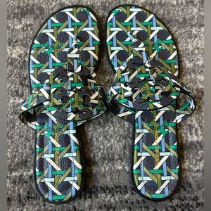TORY BURCH Miller Blue And Green Sandals